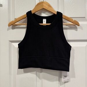 Alo yoga seamless delight high neck bra in black new with tags size M